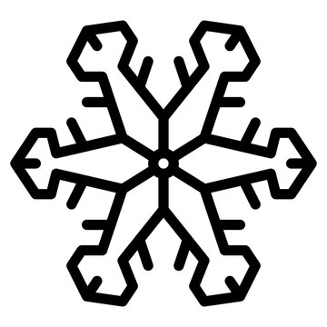 snowflake snow winter season christmas festival icon