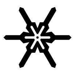 Obraz premium snowflake snow winter season christmas festival icon