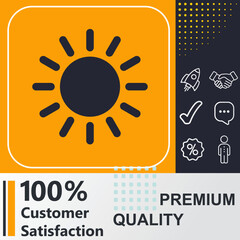 Sun icon. Social media sign. Vector illustration
