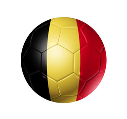 Fototapeta premium Soccer football ball with Belgium flag