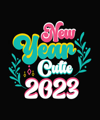 Fototapeta premium SVG Bundle, New Year SVG, New Year Shirt, New Year Outfit svg, Hand Lettered SVG, New Year Sublimation, Cut File Cricut,Happy New Year SVG Bundle, Hello 2023 Svg, New Year Decoration, New Year Sign, 