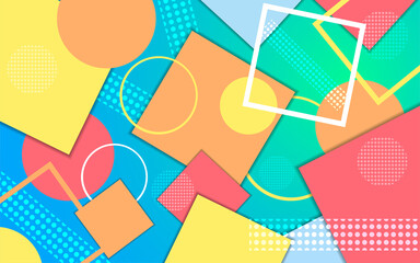 Gradient geometric with shape green background