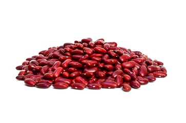 red beans on a white background