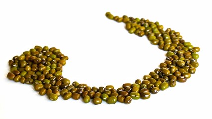 green peas isolated on a white background
