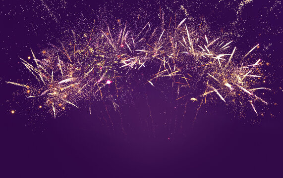 Purple Holiday fireworks background