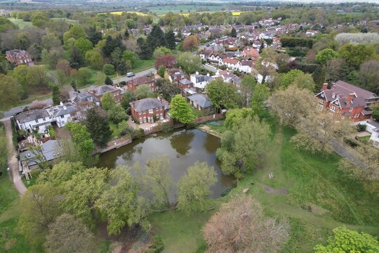 Hadley common London Borough of Barnet drone aerial view..