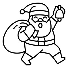 santa claus outline icon