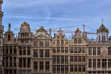 Prachtig uitzicht op de Grote Markt met de historische gebouwen van de gildezalen, Brussel, België, Europa