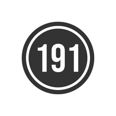 Numeric icon vector design templates