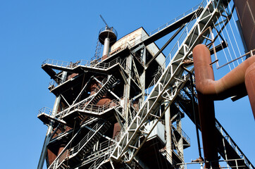 Old industrial buildings. Impressions of steel and rust. - 543642985