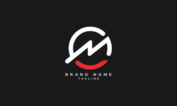 ONM, OM, MO, Abstract initial monogram letter alphabet logo design