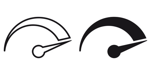 ofvs214 OutlineFilledVectorSign ofvs - speedometer vector icon . speed motion sign . dashboard gauge . meter level . efficiency . transparent . outline and filled version . AI 10 / EPS 10 . g11554