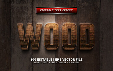 wood text effect