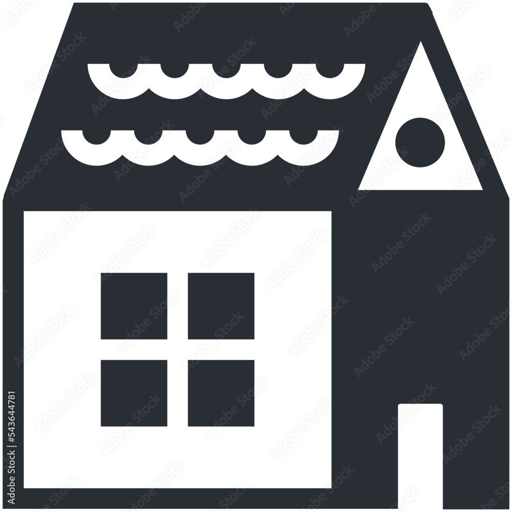 Canvas Prints cottage vector icon