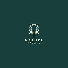 Nature feminine logo icon design template