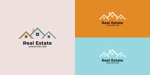 Real Estate House Logo Icon Design Template Elements