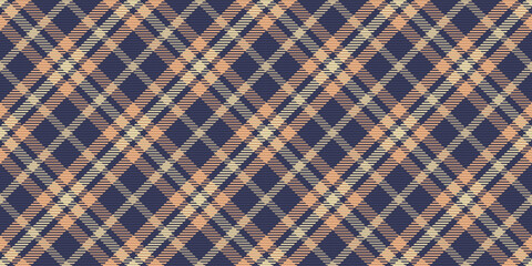 Check plaid seamless pattern and flat design. Fabric texture vector.