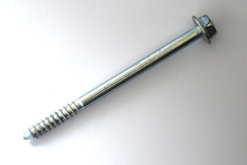 Isolated screw on white background
