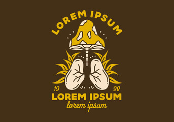 Vintage art illustration of the Lungs and mold