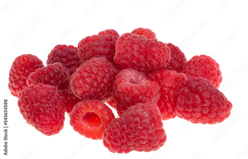 Wall mural raspberries isolated