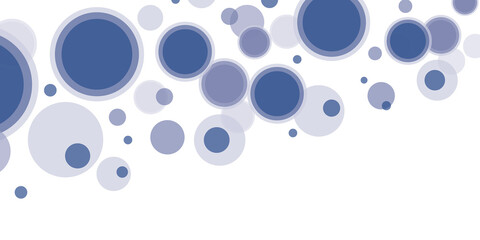 Blue Wallpaper, Background or Cover Design for Your Business with Rings, Bubbles Texture - Applicable As a Base for Presentations, Placards, Posters, Brochures - Creative Template