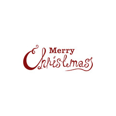 Merry Christmas vector text Calligraphic Lettering design