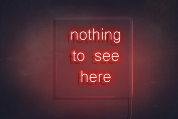 nothing to see here - obrazy, fototapety, plakaty