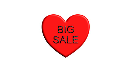 big sale red heart shopping