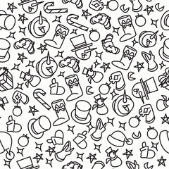 Seamless Pattern Christmas, hand drawn and easy to use, made using a flat design style