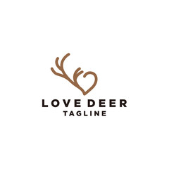 Deer logo icon vector image