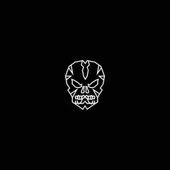 Skull logo design vector template
