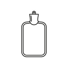 Hot water bottle icon. Line style.	