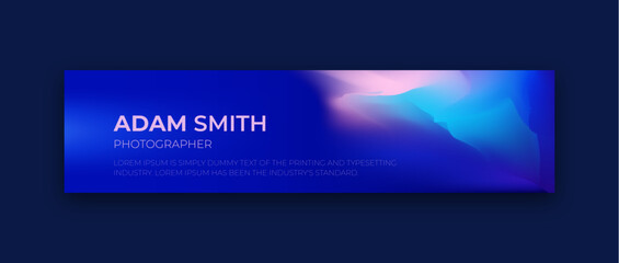 Modern technology LinkedIn cover or banner design of liquid mesh vibrant and soft pastel gradient smooth blue color background