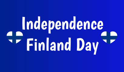 Independence Finland Day web banner with blue gradient background and national Finland flag. National Finland day. 6th December