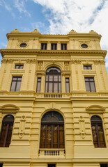 Obraz premium Sao Paulo, Brazil: facade of historic palace of Ipiranga Museum at Independence Park