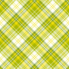 Seamless pattern in delightful yellow, green and white colors for plaid, fabric, textile, clothes, tablecloth and other things. Vector image. 2