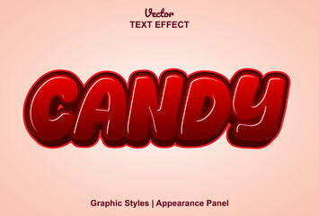candy text effect with graphic style and editable.
