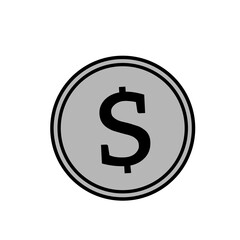 Dollar icon. Money sign isolated