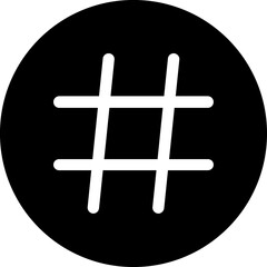 Hashtag sign