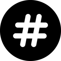 Hashtag sign