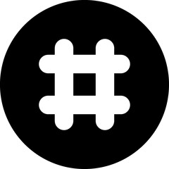 Hashtag sign
