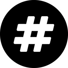 Hashtag sign