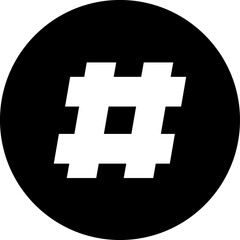 Hashtag sign