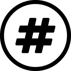 Hashtag sign