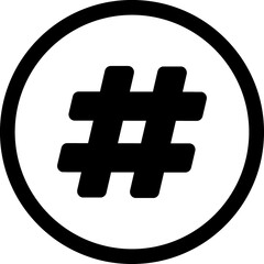 Hashtag sign