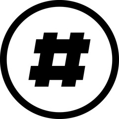 Hashtag sign
