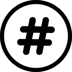 Hashtag sign