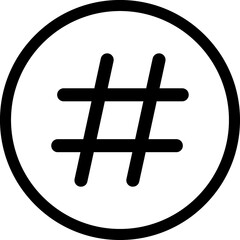 Hashtag sign