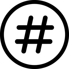 Hashtag sign