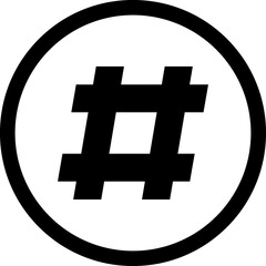 Hashtag sign